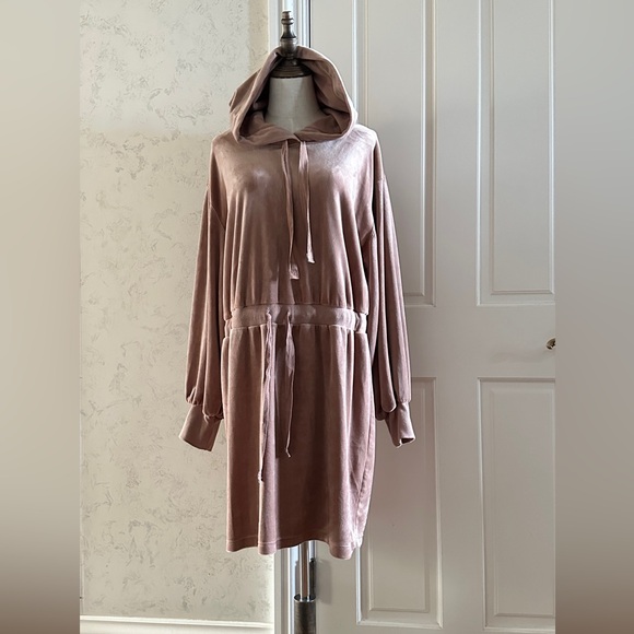 Calvin Klein Velour Hoodie Long Sleeve‎ Dress XL - Picture 1 of 11